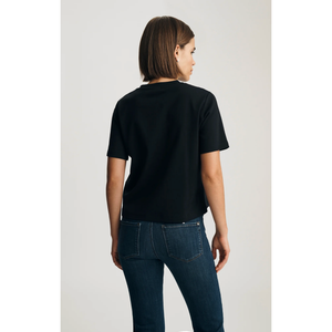 AUDREY INTERLOCK CREW NECK T-SHIRT Black