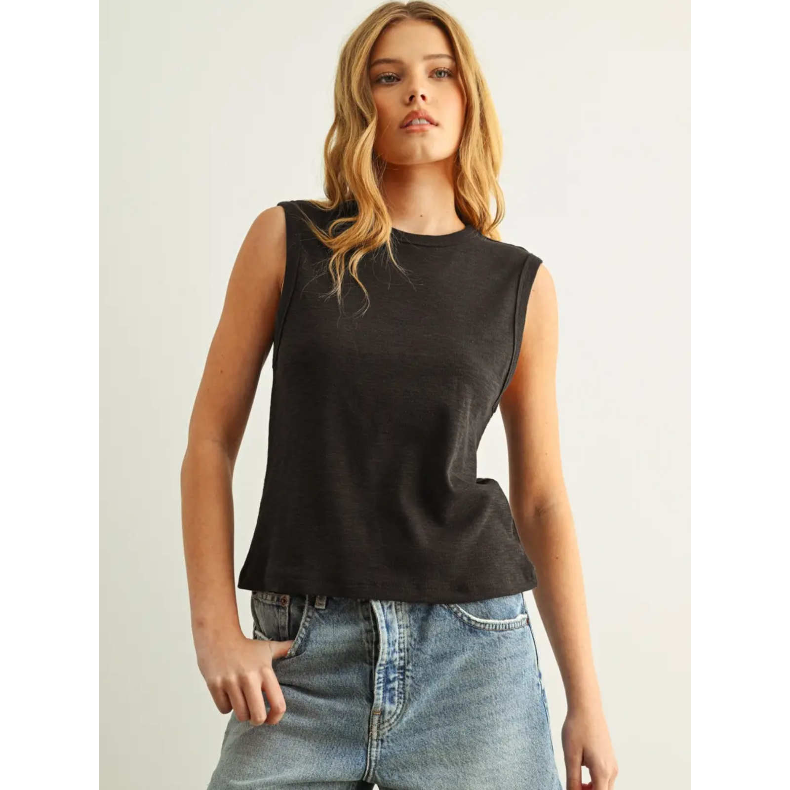 Sleeveless Cotton Top