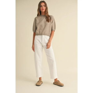 Short Sleeve Sweater Top