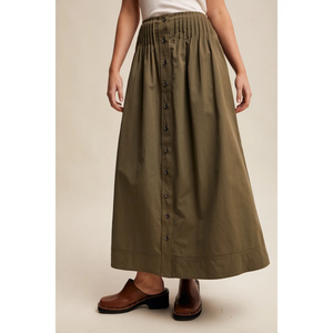 Front Pleated Waist Maxi