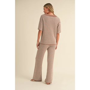 Striped Sweater Wide Leg Pants