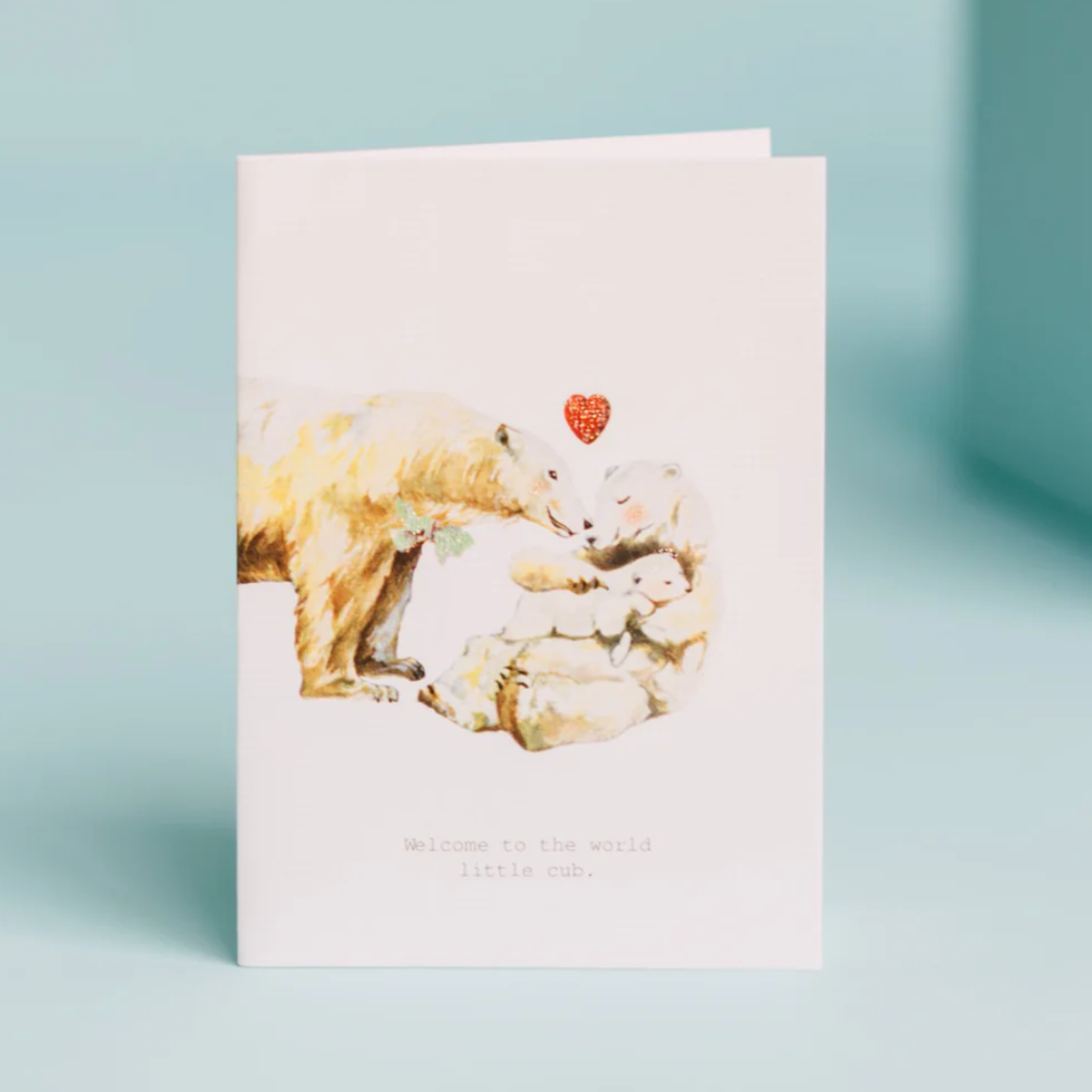Welcome To The World Little Cub Greeting Card