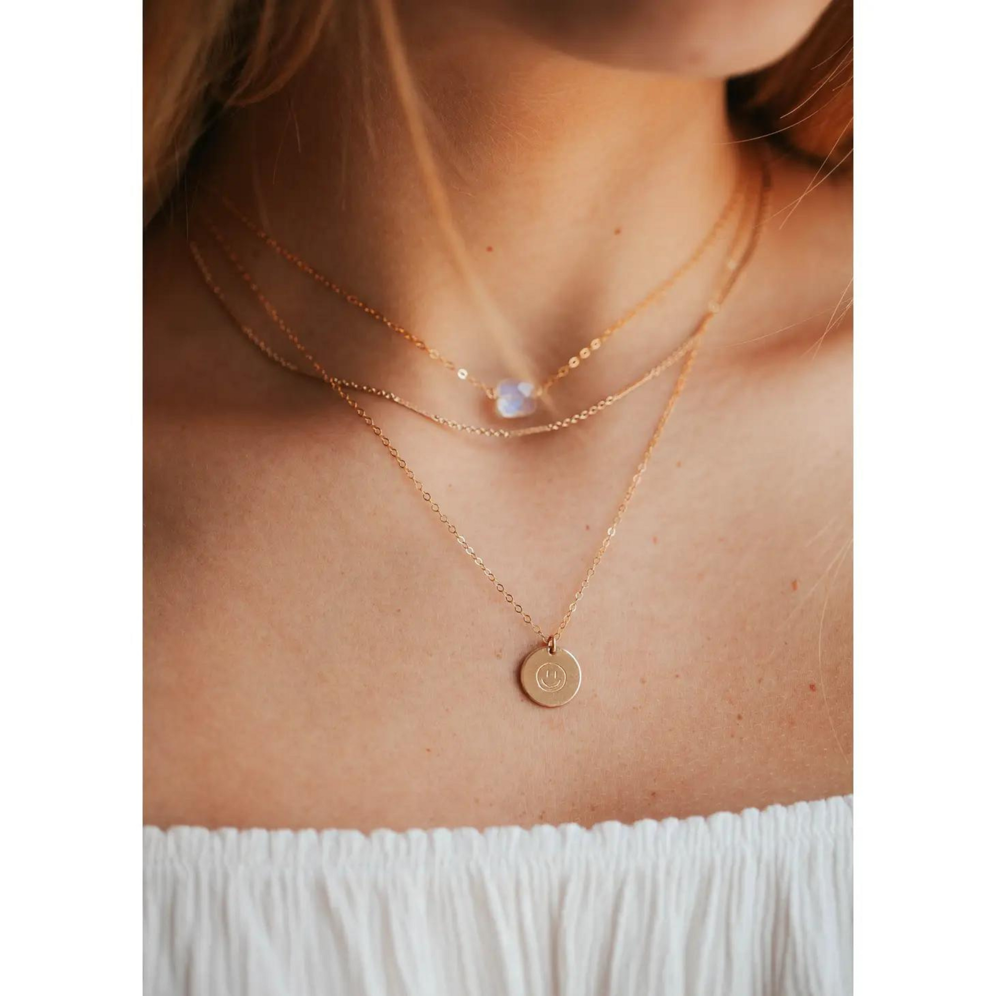 Moonstone Cushion Necklace | 14kt Gold Fill