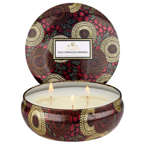 Goji Tarocco Orange 3 Wick Tin Candle