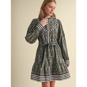 Floral Belted Mini Dress
