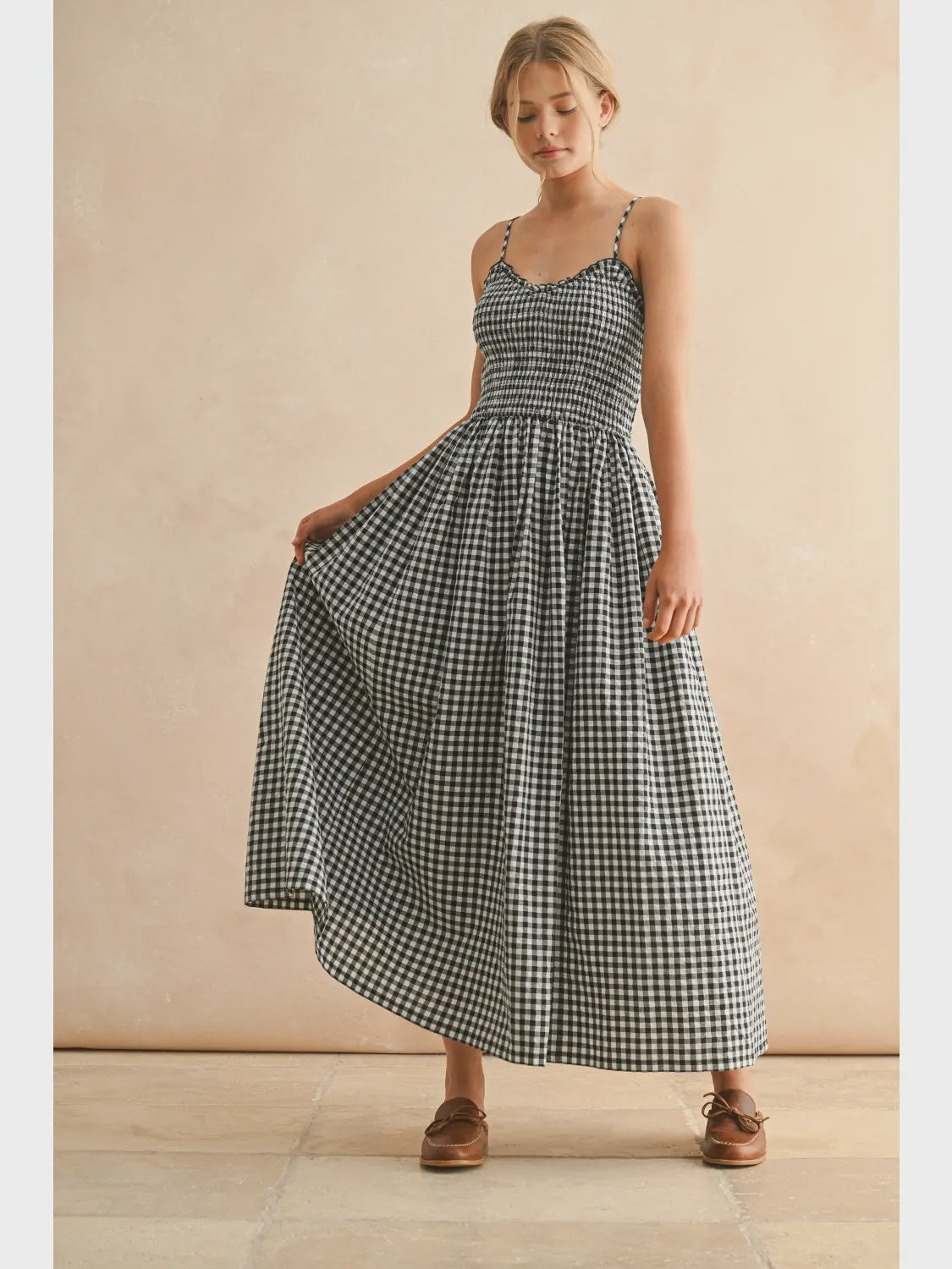 Gingham Long Dress