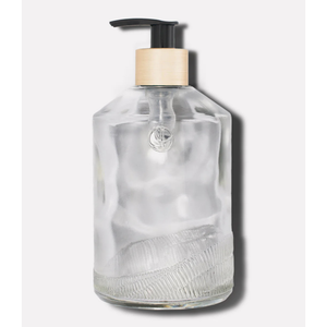 Empty Glass Hand Soap Bottle