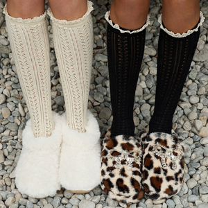 Misty Net Pointelle Tall Sock