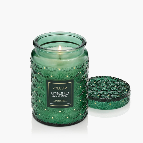 Noble Fir Garland-Large Candle