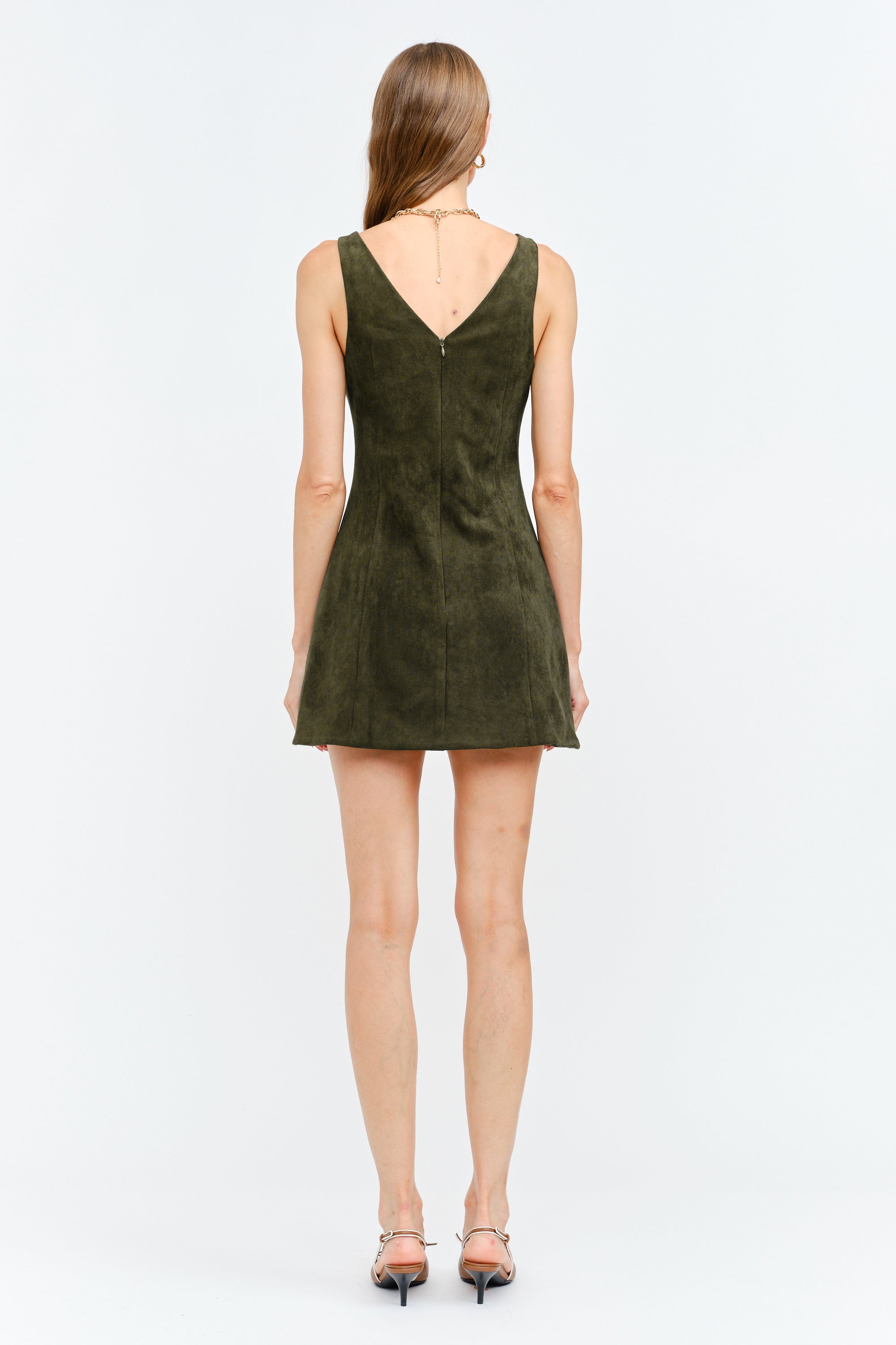 Suede Olive Dress