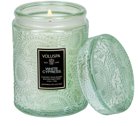 White Cypress- Small Candle