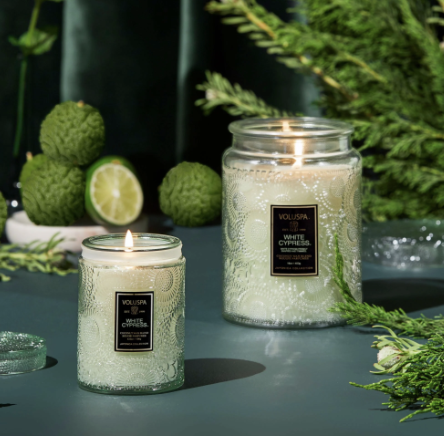 White Cypress-Large Candle