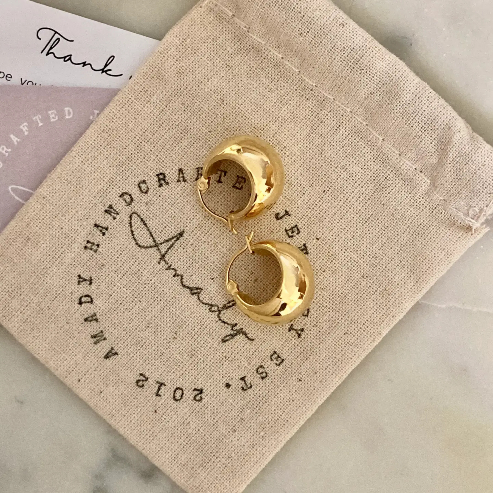 Hoop Earrings 18k Gold Plated