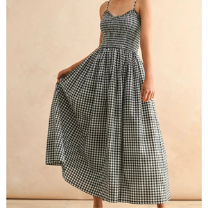 Gingham Long Dress