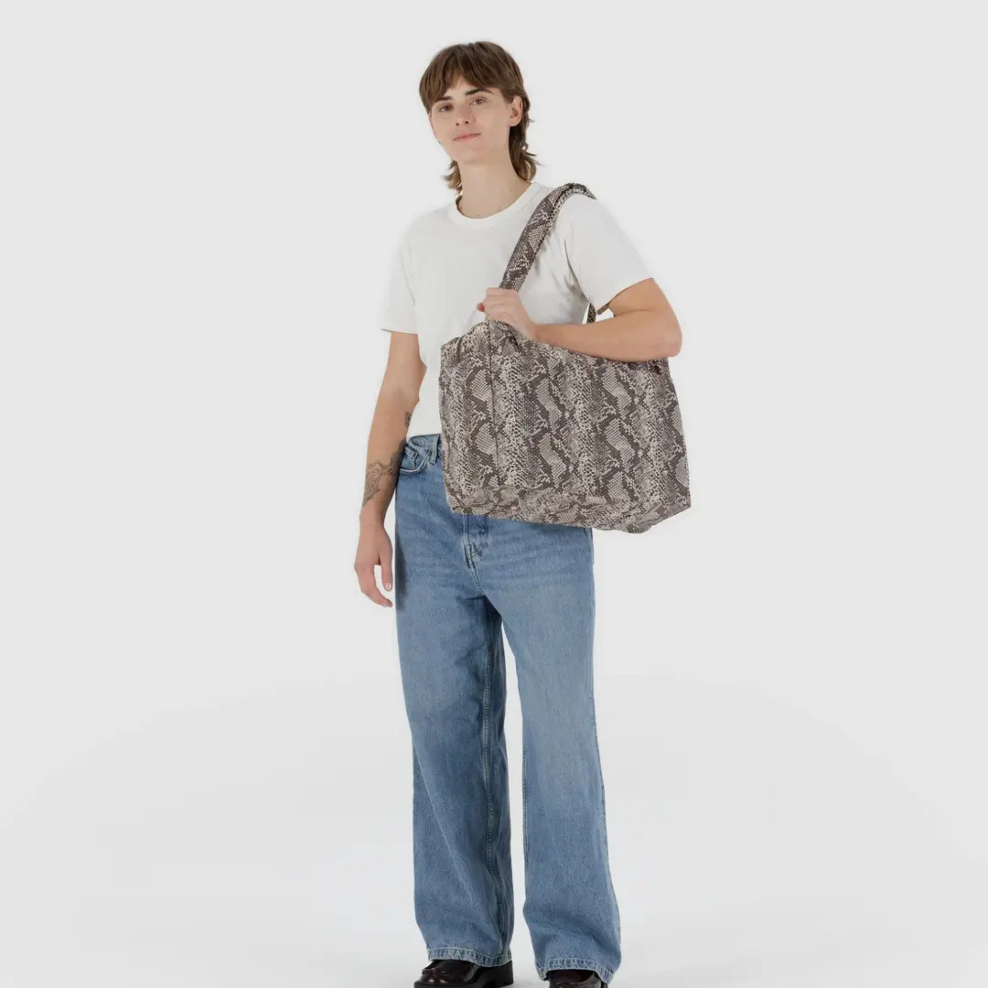 Small Cloud Carry On Snake Skin