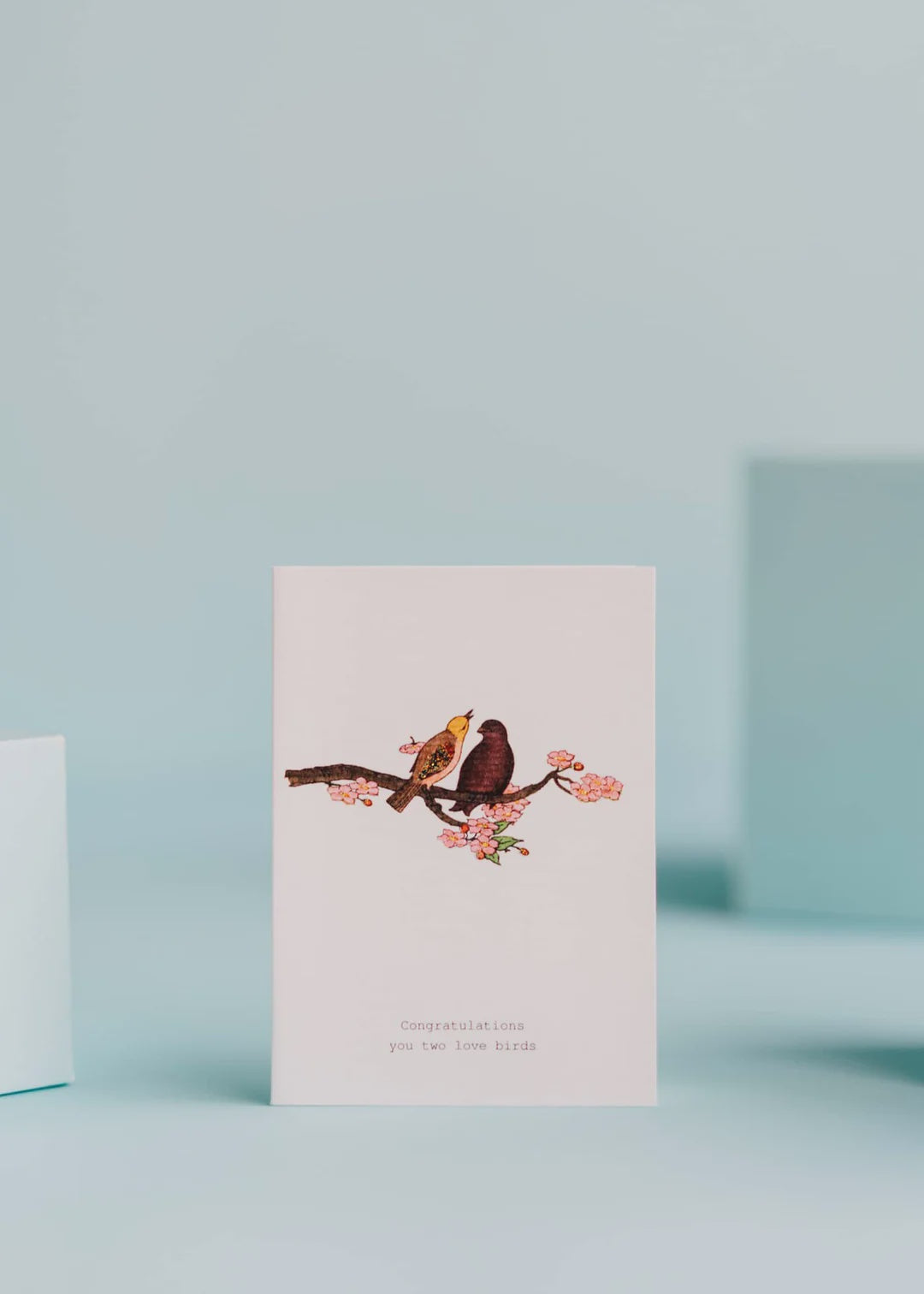 Congrats Love Birds Greeting Card