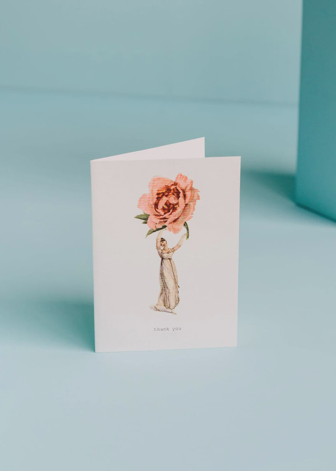 Thank You (Women And Rose) Greeting Card