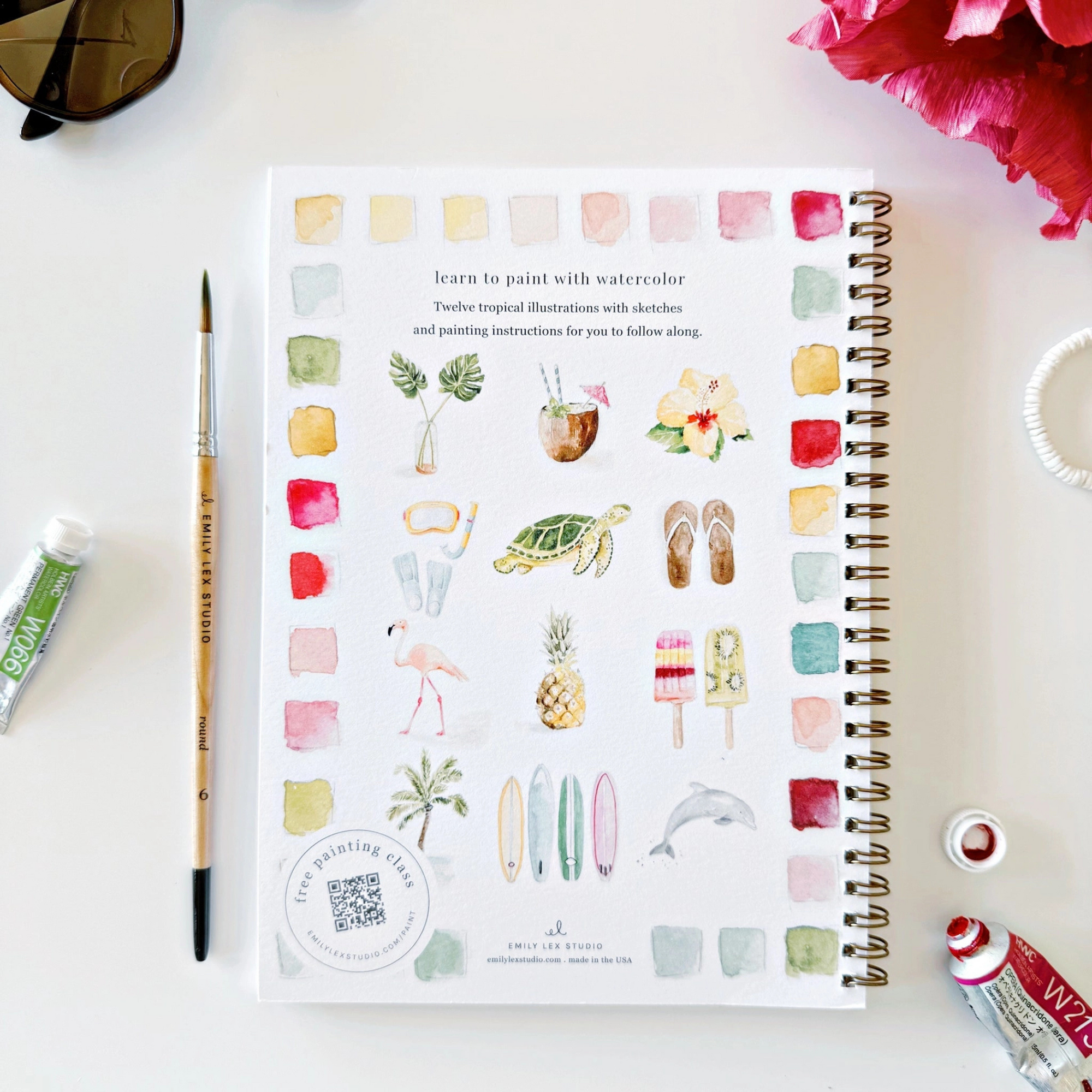 Tropical Watercolor Book