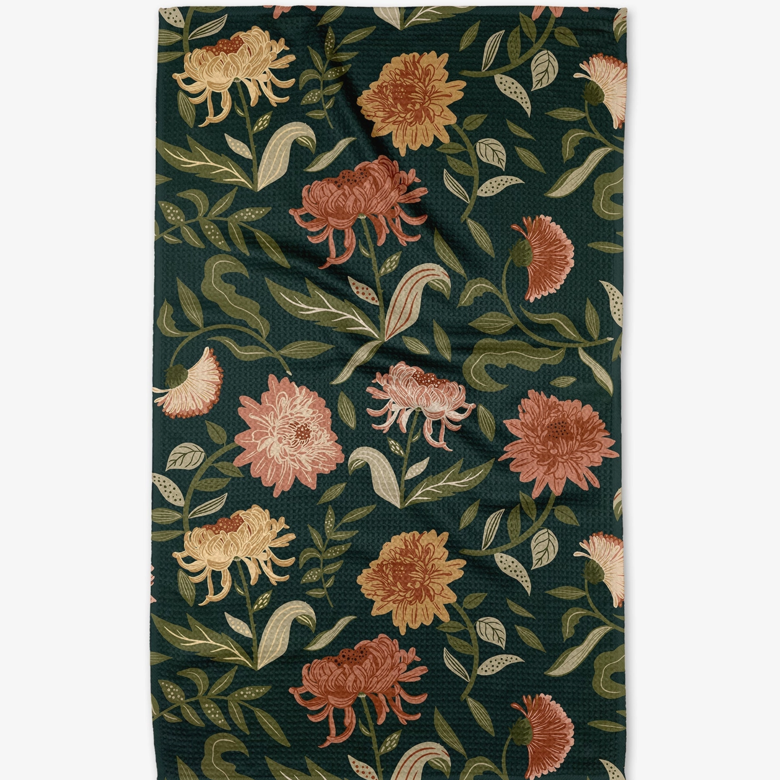 Chrysanthemums in November Tea Towel