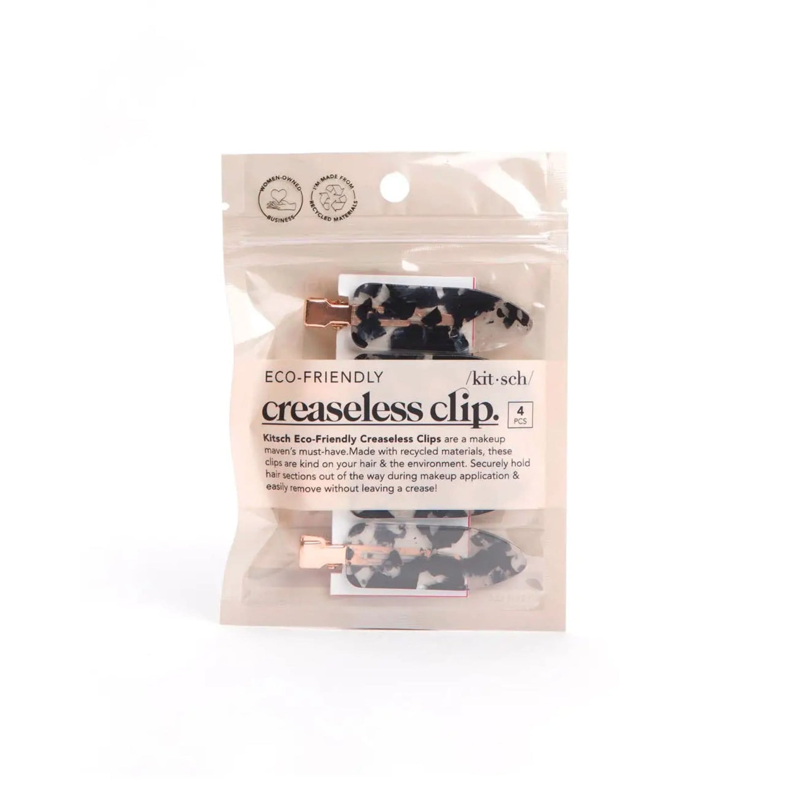 Creaseless Clips 4pc Set - Black Terrazzo