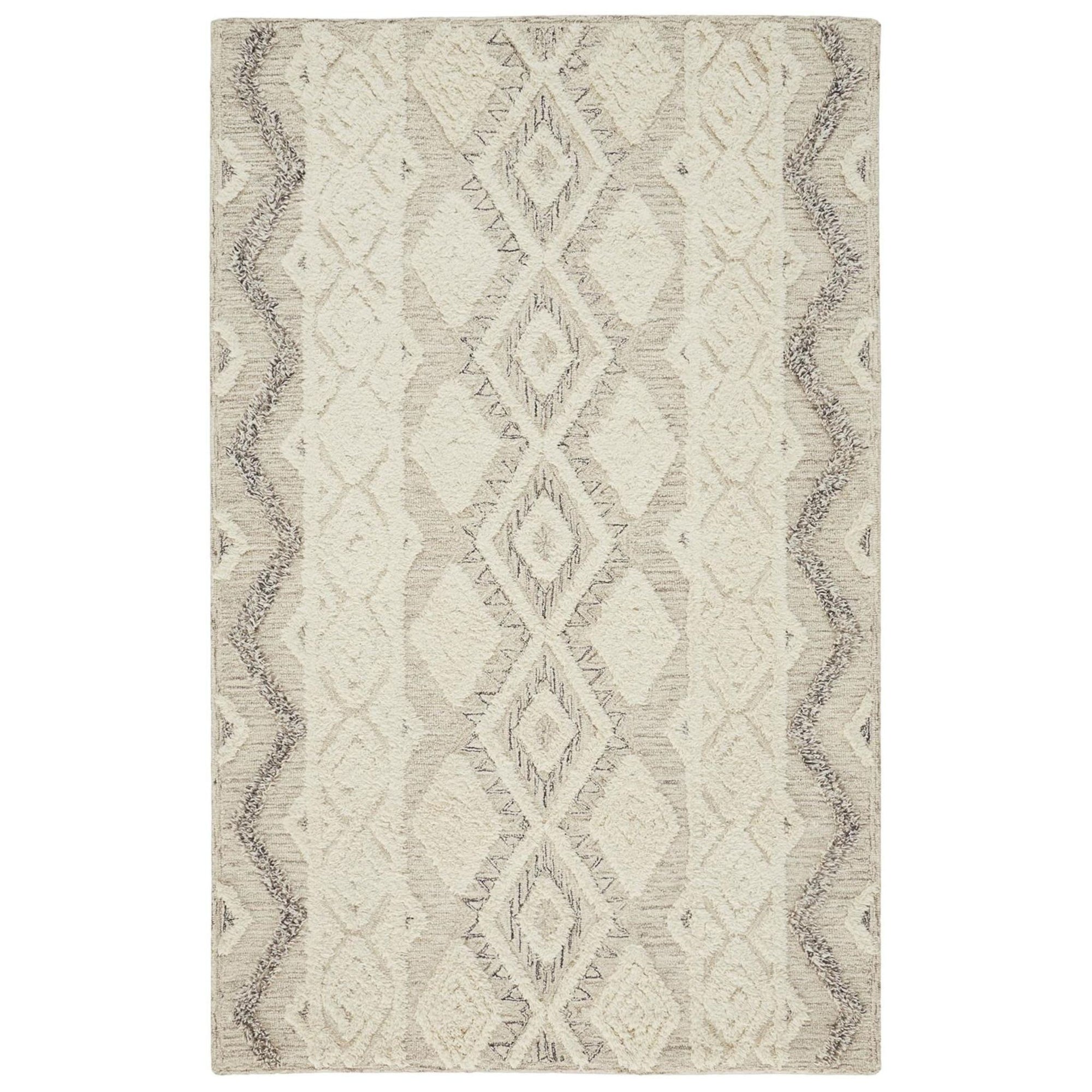 Anica Moroccan Wool Rug in Gray