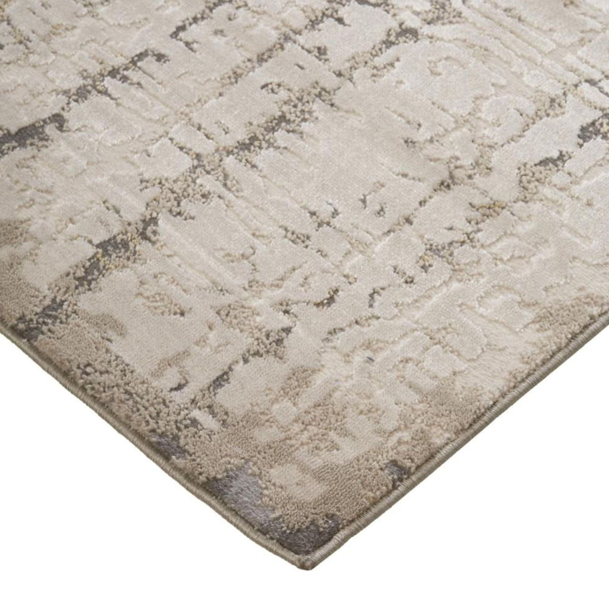 Waldor Distressed Abstract Rug in Beige
