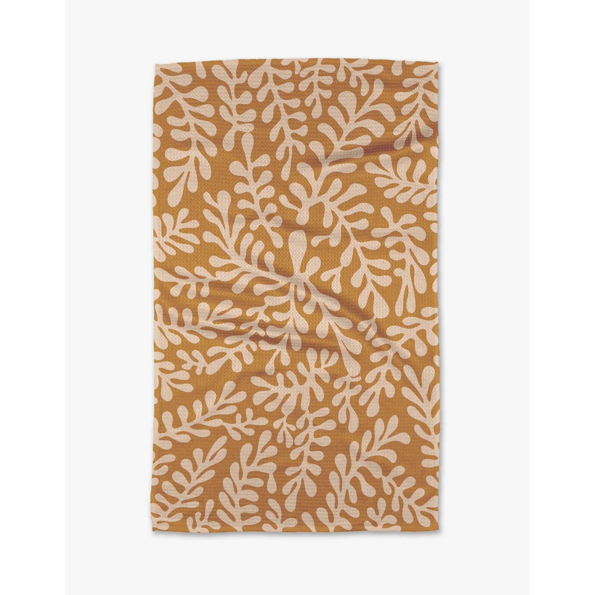 Golden Fall Geometry Tea Towel